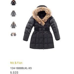 Women's Black Ski Jacket with Fur Trim